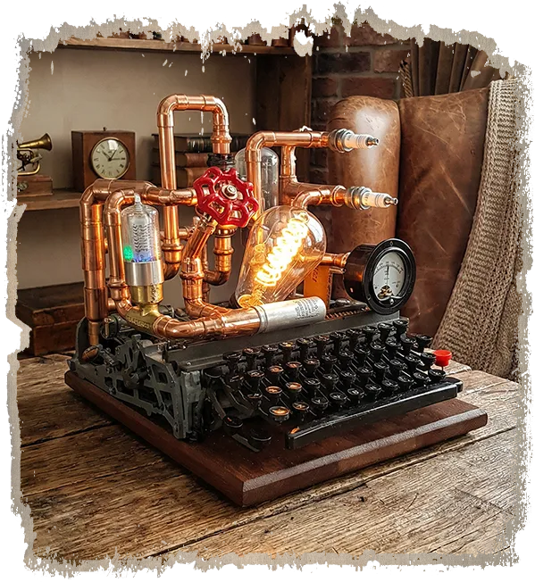 Olivetti Lettera 22 Steampunk Typewriter Lamp