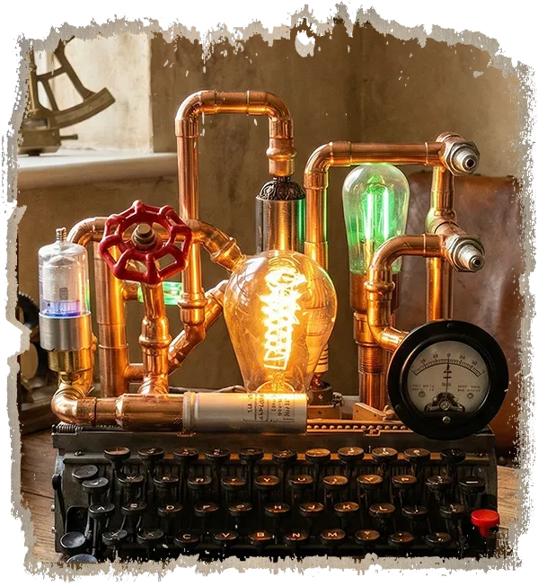 Olivetti Lettera 22 Steampunk Typewriter Lamp