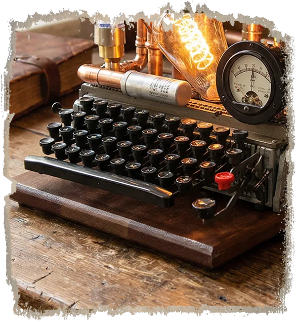 Olivetti Lettera 22 Steampunk Typewriter Lamp