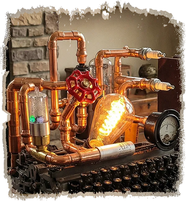 Olivetti Lettera 22 Steampunk Typewriter Lamp